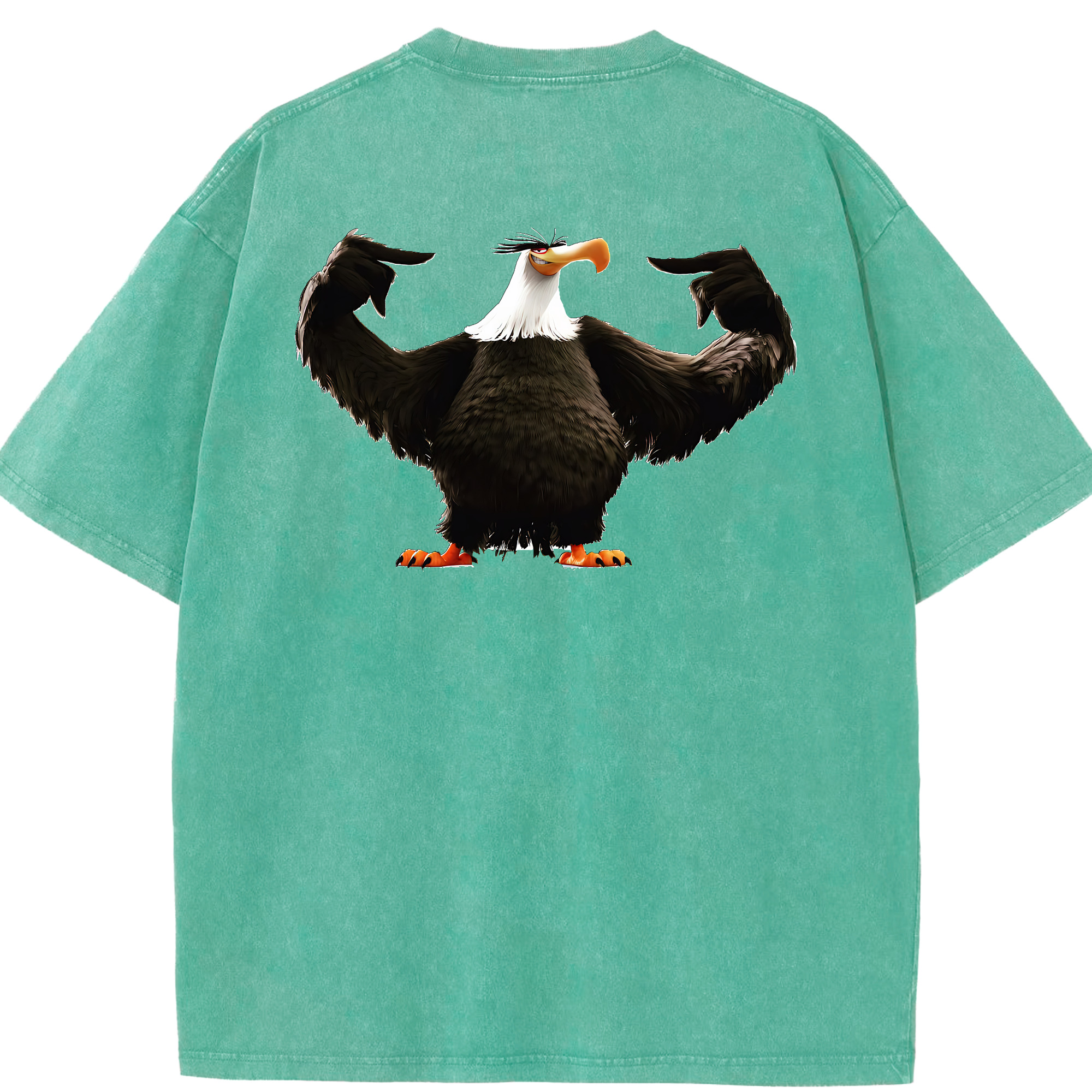 （画像用） Angry Birds アングリーバード 綿100% ヴィンテージ風 半袖Tシャツ（背面プリント）